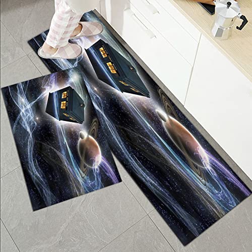 ORTHODRYL Küchenteppiche Rutschfestes Küchenmatten 2 Stück,Doctor Who Tardis Dans...