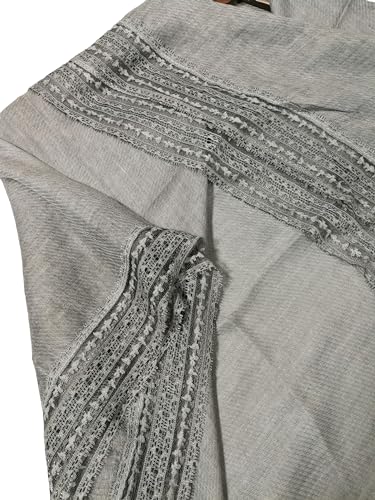 Shanlin Cotton Blend Solid Color Square Scarves with Lace (39.3"x39.3")4