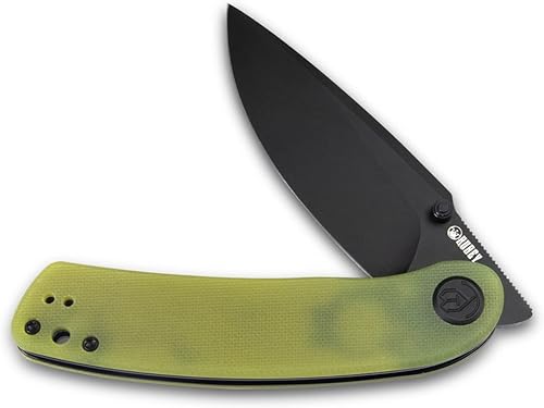 Miniatura 3 de KUBEY Momentum KU344F - Cuchillo de bolsillo de transporte diario, hoja de punto de caída de 3.43 pulgadas, asas G10 con pernos de pulgar dobles y