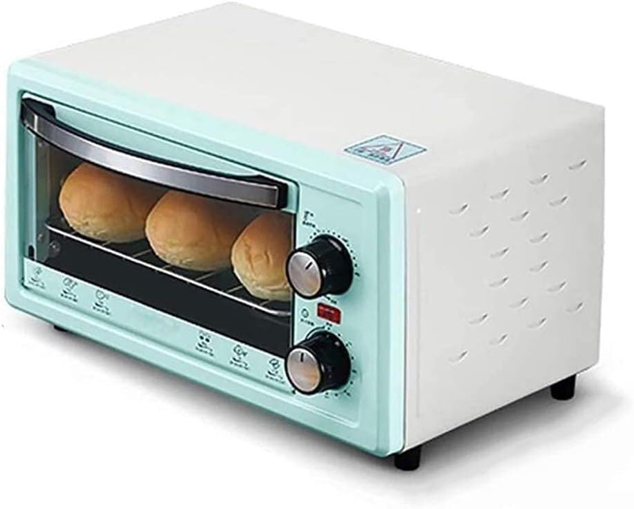 Mini Oven with Grill Rotisserie Electric Oven and Hob Packages Hob Cookers Timing Wide-Area Temperature Control 11L Mini Ovens Toaster Oven Air Fryer, (Color : Pink) (Color : Green, Size : Onesize)