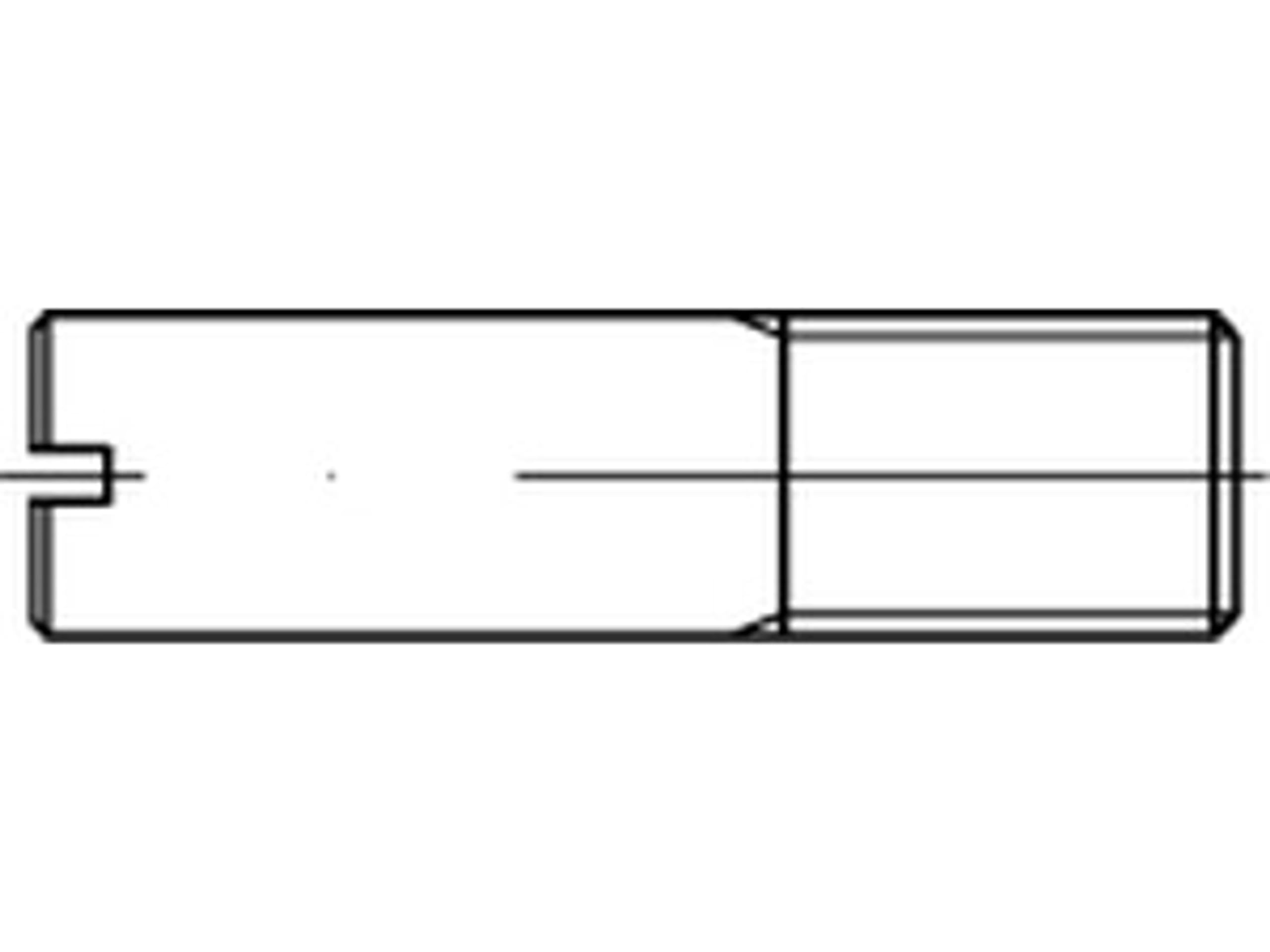 DIN 427/ISO 2342 Schaftschraube M5x35 Stahl 14H blank Schlitz m. Kegelkuppe 100 Stk