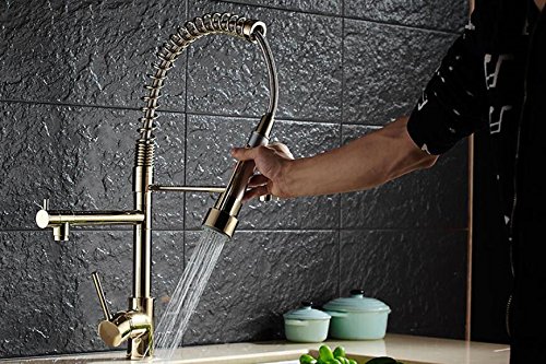 Robinet de cuisine deux becs pivotants pour résoudre le manque d'espace - 5