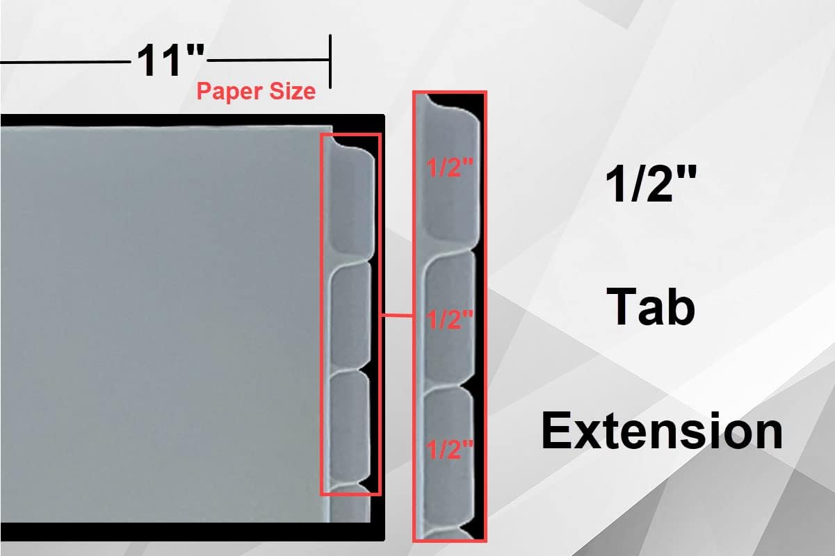 tabs (Plastic Gray-Green, 8 1/2" x 11" Standard) (Pack of 2)