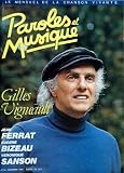 PAROLES ET MUSIQUE N? 54 du 01-11-1985 GILLES VIGNEAULT - JEAN FERRAT - EUGENIE BIZEAU - VERONIQUE SANSON- CHANSON SANS FRONTIERES - CLAUDE MAURANE - PORTRAIT - J.C. BERLIOCCH