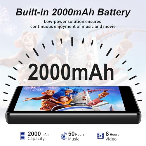 Image of 80GB MP3 Player with Bluetooth and WiFi - SWOFY Music Player with Spotify,Pandora,Amazon Music, M503Pro 4.0-inch Touch Screen Android MP4 MP3 Player for Kids with Libby,Audible,Spotify Kids,FM Radio