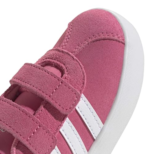 Image of adidas Boys Vl Court 3.0 Slip On Sneakers Shoes Casual - Pink, White