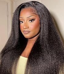 Kinky Straight Half Wig Black