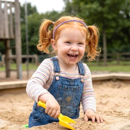 Tihebax 6Pcs Toddler Headbands for Girls, Multicolor Sparkly Thin Headbands - 1