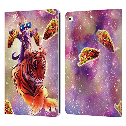 Étui portefeuille iPad 9.7 en cuir avec motif galaxie licorne