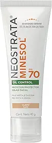 Neostrata Minesol Protetor Solar Facial Oil Control, Claro, FPS 70, 40g