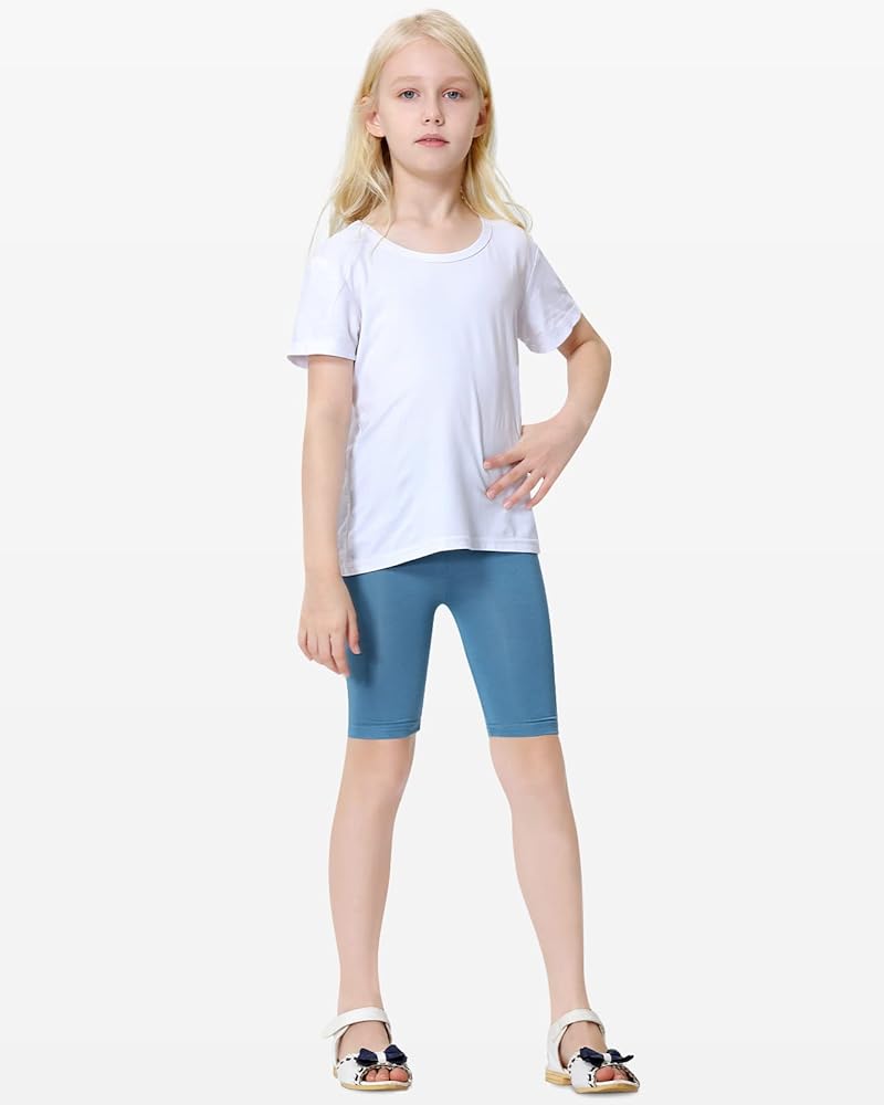 Pantaloncini Leggings Corti Per Bambina - Pacco Da 4 In Modal Elastico, Vita Alta - Foto 5