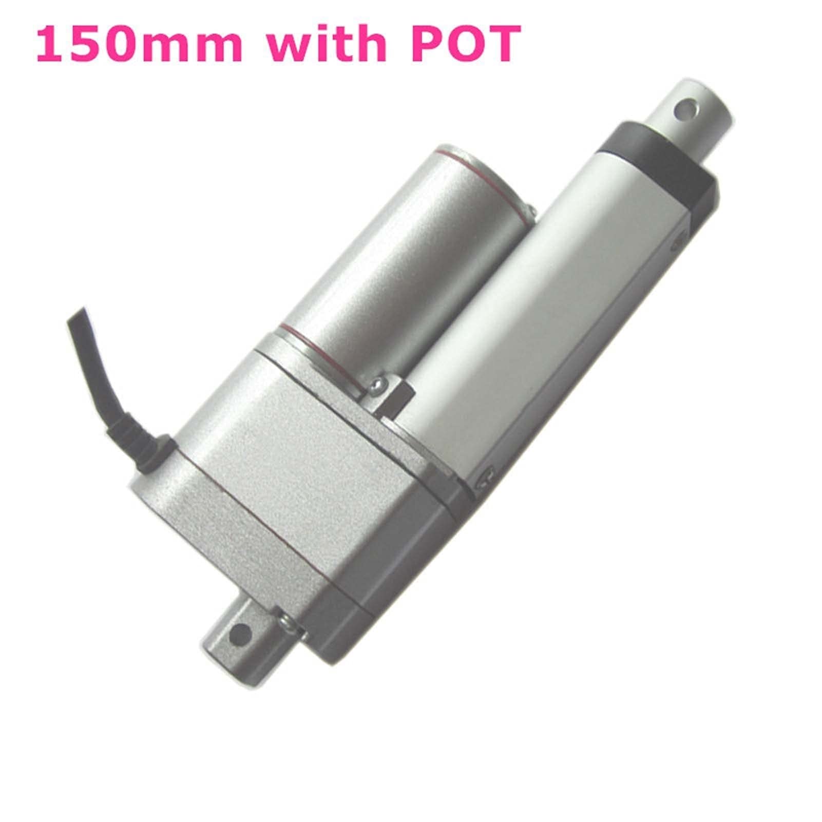 zxxin-Linearantrieb langlebig, Elektrischer linearer Stellantrieb mit Potentiometer-Positionssignal, 12V 24V 900N 90kg 198lbs Laden 80mm / s Geschwindigkeit, 150mm Hub Gute Qualität