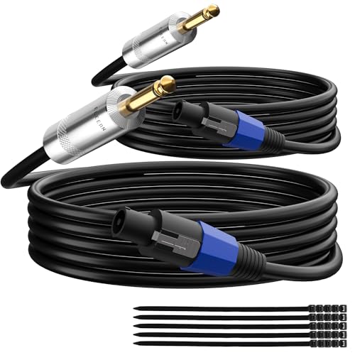 Câble de haut-parleur Speakon vers TS assurant une transmission audio haute puissance continue