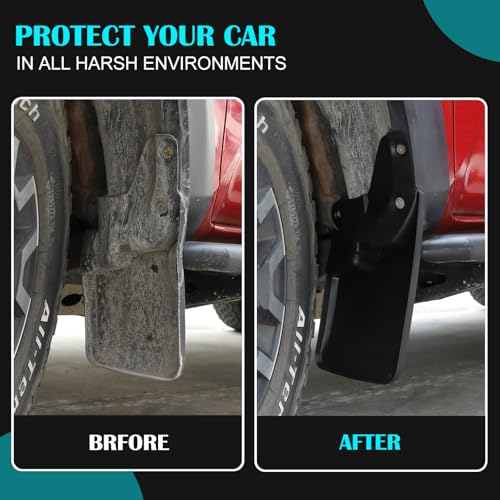 Image of Mud Flaps Splash Guards Mudguards Mudflaps Compatible with Toyota Tacoma 2016-2021,Front and Rear Side Splash Guards Replacement Set Accessories (16-22)