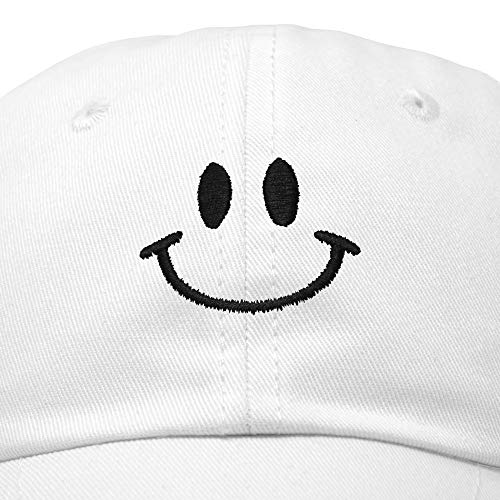 Dalix Smile Baseball Cap Smiling Face Happy Dad Hat Men Women Teens In White #TOP1
