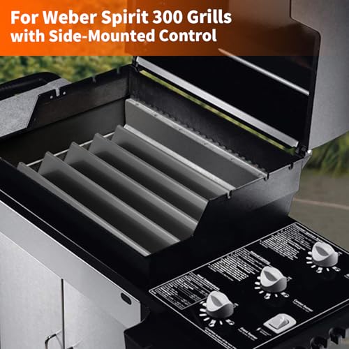 Apromise Grill Parts for Weber Grill - 7536 22.5 Inch Flavorizer Bars Replacement for Weber Genesis Silver/Gold B & C, Weber Spirit 300 Series (Side-Mounted Control) - Porcelain Enameled, 5 Packs