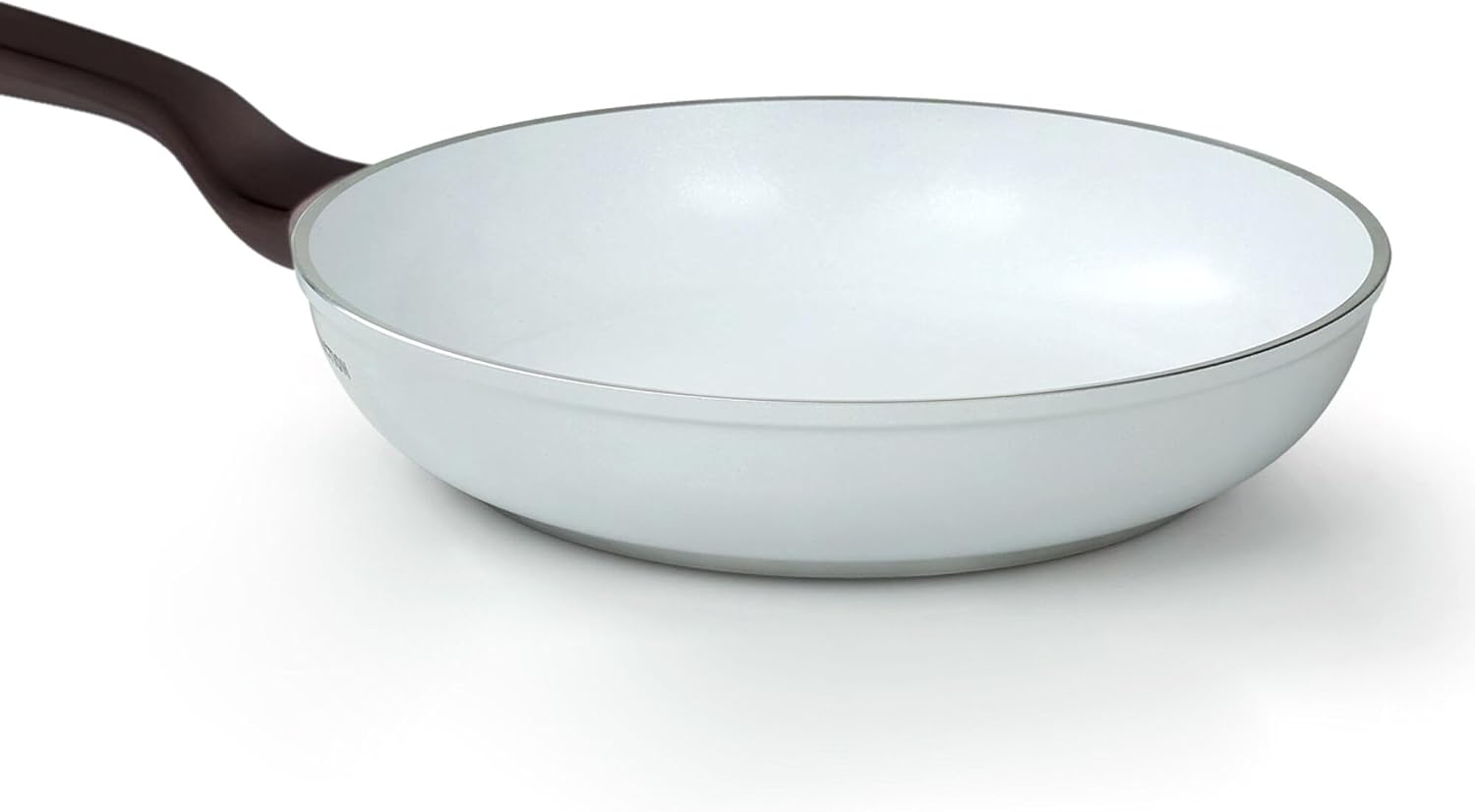 STP GOODS Flonal ONICE WHITE Ceramic Non-Stick Frying Pan, They are free of PFAS, PFOA and Heavy Metals (9.5" (24 cm))
