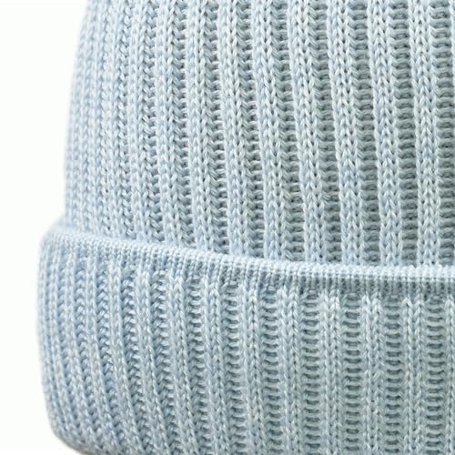 Melegari Dzianinowa czapka z klapą | Czysta wełna Merino Extrafine | Obróbka wybrzeżowa | Freiburg | Unisex | Jesień Zima, Niebieski, 55-63