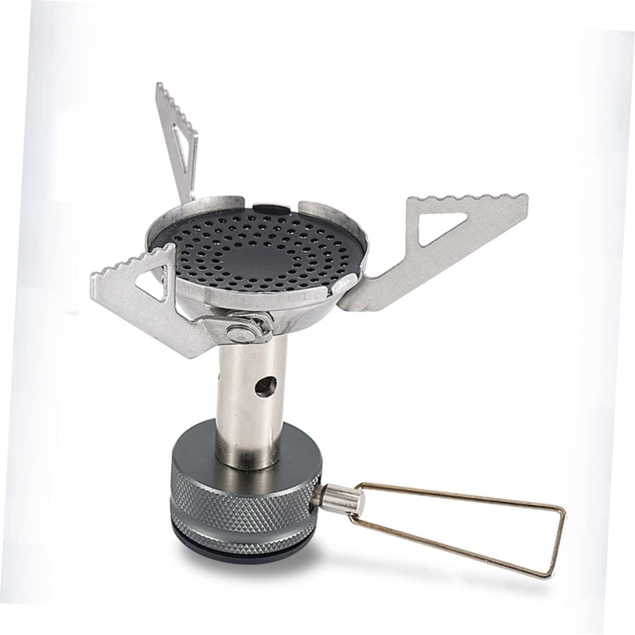 Mini Stove for Hiking Camping Kettle Camping Pans for Gas Stove Propane Burner Propane Fire Pit Portable Gas for Camping Stove Gas Canisters Regulator Gas Heater Blow Cooker Silver