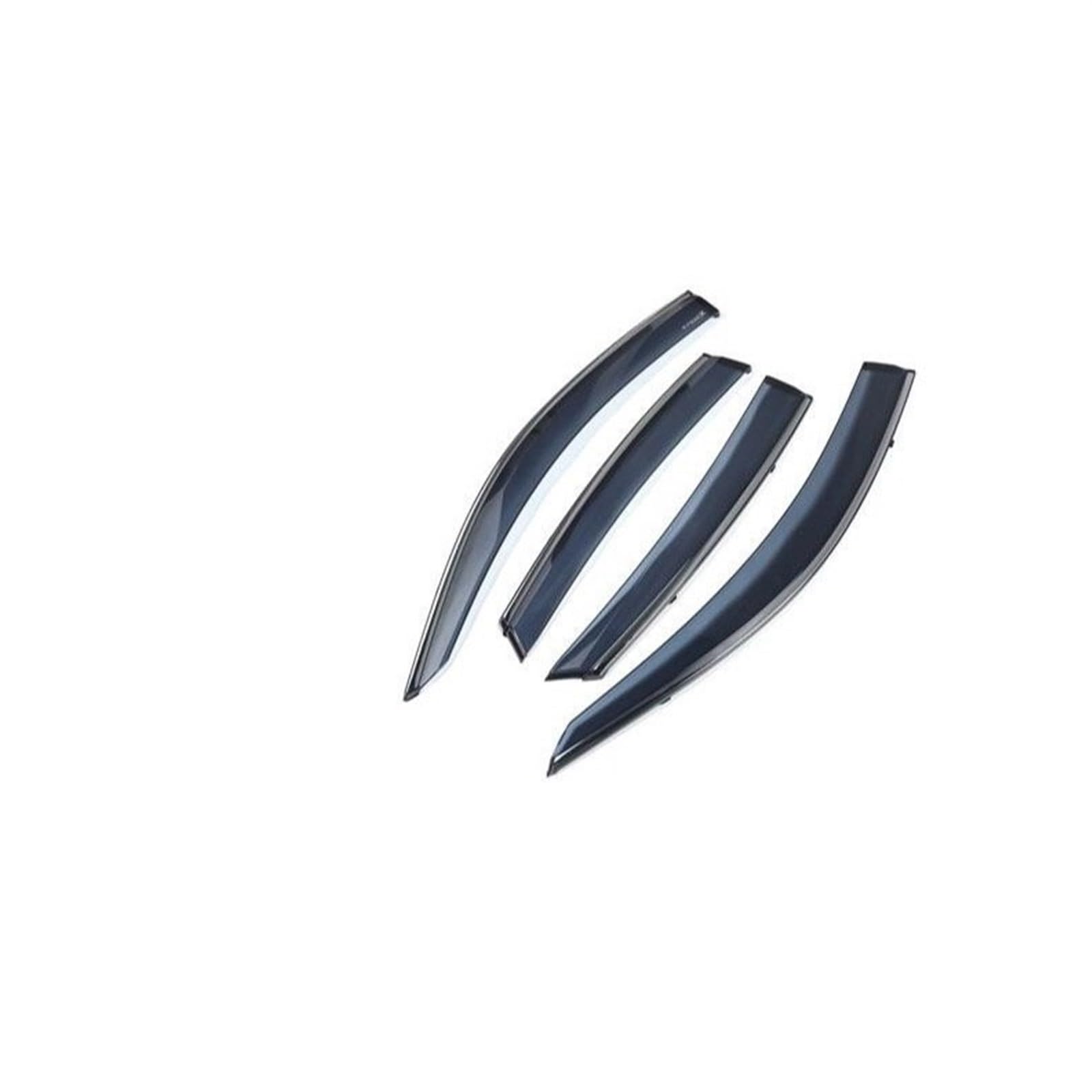 Déflecteurs de vent Benz Classe E 2012-2015 en plastique noir x4