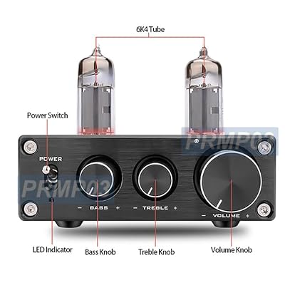 Premium Vacuum Tube Preamplifier with Volume Treble Bass Control
