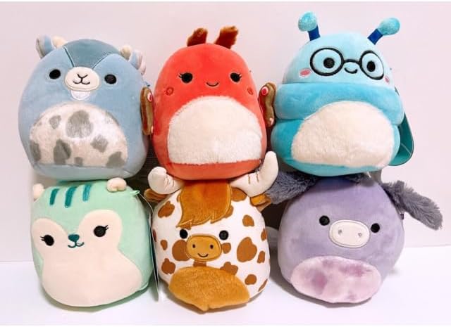 Miniatura 2 de Squishmallows Specialty Fantasy Squad Highland Cow Alonzo Animal 5" Mini muñecas de peluche (juego de 6)