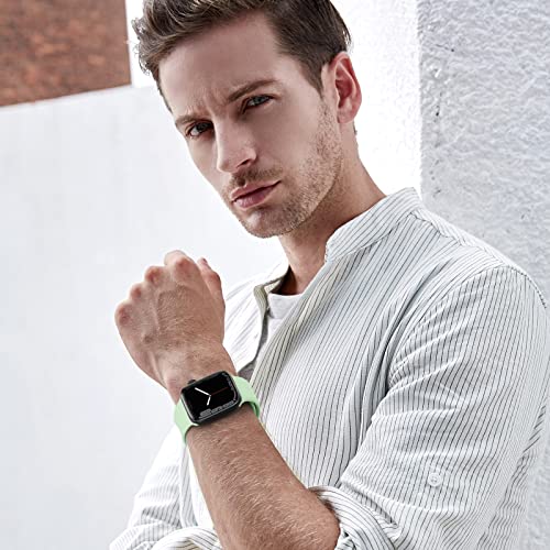 Image of (6 Packs) Sport Bands Compatible with Apple Watch Band 38mm 40mm 41mm 42mm 44mm 45mm 46mm 49mm Silicone iWatch Band Ultra 3 2 1 SE Series 11 10 9 8 7 6 5 4 3 2 1 Women Men