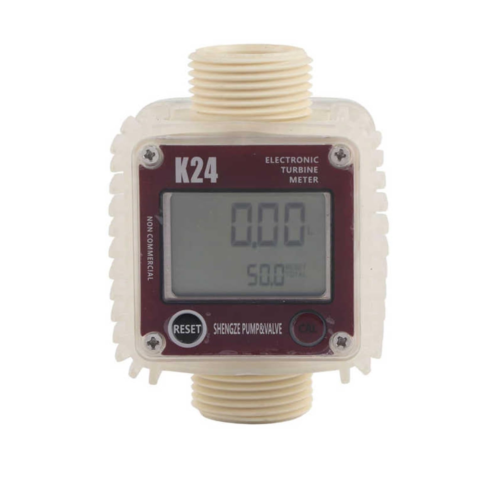 MKHJKIOII 1pc K24 Digital Oil Fuel Meter, Gauge For Chemicals Liquid Water Ultrasonic Hot In Industrial Commercial(Red Vertical)