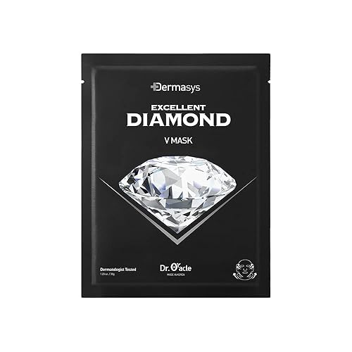 DR.ORACLE Hoja de máscara de diamante V, máscara coreana con gancho para las orejas en V (1EA), dermatológicamente probada, Dermasys por el Dr.