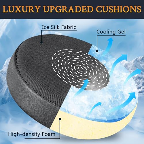 SOULWIT Cooling Ear Cushions para Jabra Evolve2 75 - Negro | Almohadillas para auriculares On-ear Evolve2 75 miniatura 6