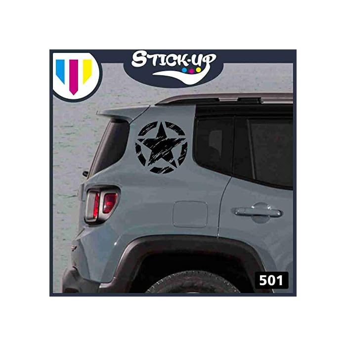 Adesivi Stella Nera Per Auto - 2 Pezzi, 15x15 Cm, Stile Militare