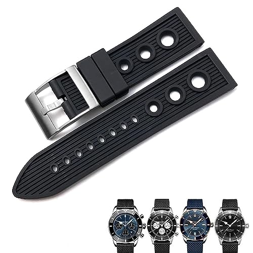 Bracelet montre caoutchouc Breitling Superocean tressé résistant à la sueur