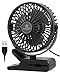 Produktbild Dreamhigh® Mini USB Ventilator, 360° Drehung Tragbarer Clip Ventilator, 3 Geschwindigkeiten, Leise Tischventilator für den Schreibtisch, Zuhause und Büro, SchwarzUSB-betrieben