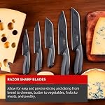 Lagostina 10-pc Knife Set, Non-Stick Coating, Includes a 5” Santoku Knife, 8” Bread Knife, 8” Chef Knife, 5” and a 3.5” Paring Knife