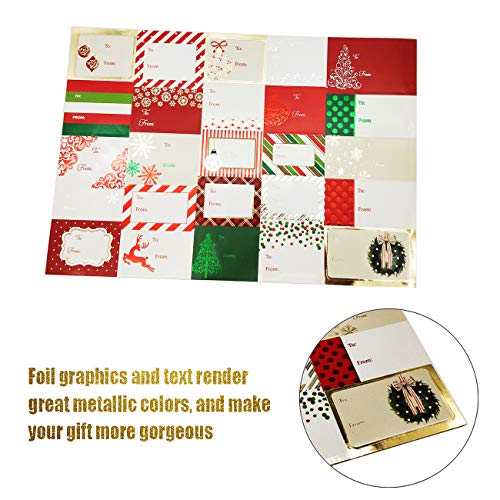 Christmas Sticker Labels,Self Adhesive Gift Stickers Holiday Gift Name Decals For Present/Wrapping Paper Decorations (100 Count) #TOP2
