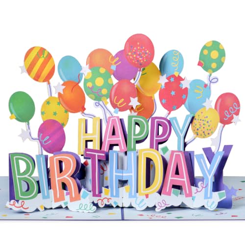 Carte d'anniversaire pop-up 3D Paper Love 13x18 cm avec enveloppe