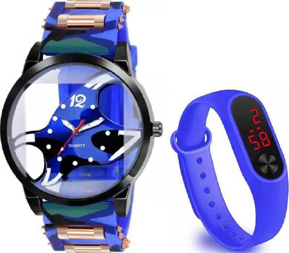GIFFEMANS Original Unique Design Multicolored Blue New Year Style Men Best Fancy Analog Watch - for Boys (B0CLF5P6W5) Amazon Price History, Amazon Price Tracker