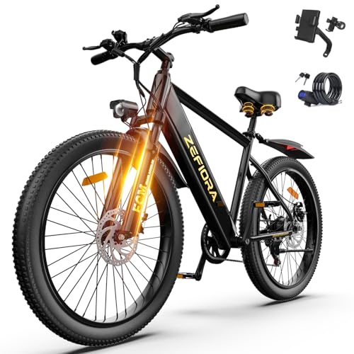 ZEFIORA Electric Bike for Adults, 1500W Peak Motor Mountain Ebike,