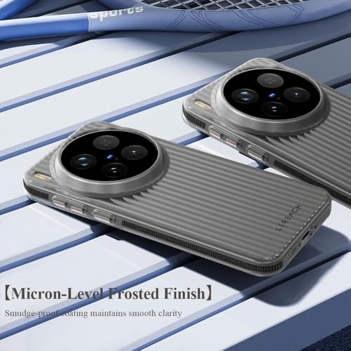 Image of TOC Series Flowing Grid Pattern PC Back Case for Vivo X300 Pro, Lightweight Shockproof Protective Cover with Premium Matte Coating, Anti-Fingerprints, Strong Edges & Sleek Modern Look - Black