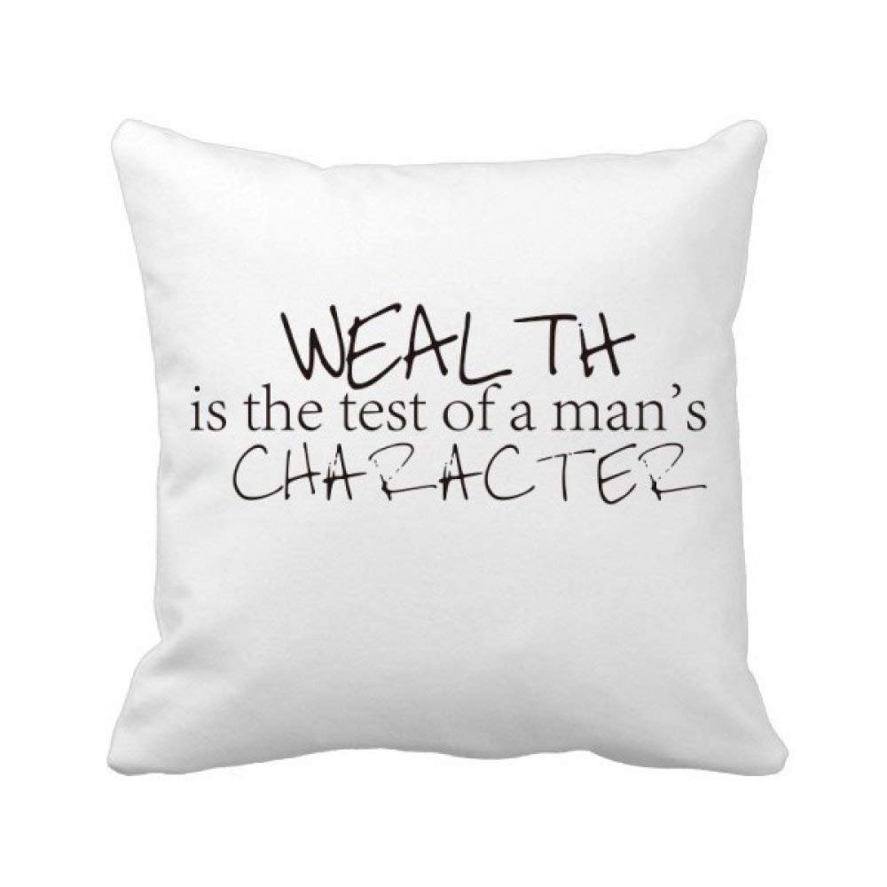 Coussin Wealth motif citation le cadeau de pendaison de crémaillère idéal pour vos proches