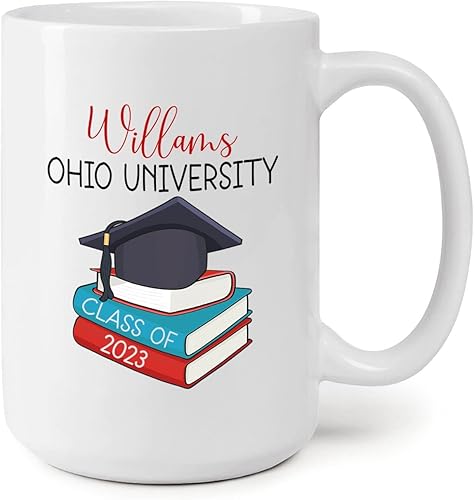 Vista 32 de And So The Adventure Begins - Taza de graduación personalizada, taza de graduación personalizada con nombre, regalos de graduación, taza de clase