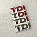 ZKDY Car Badge Emblem Usato per For Polo Golf GTI Passat B5 B6 Touran, Nuevo Metal TDI Emblema de la Insignia de la Etiqueta del Pegatinas Coches de Estilo Car Decal Sticker (Color : Chrome T Red DI)