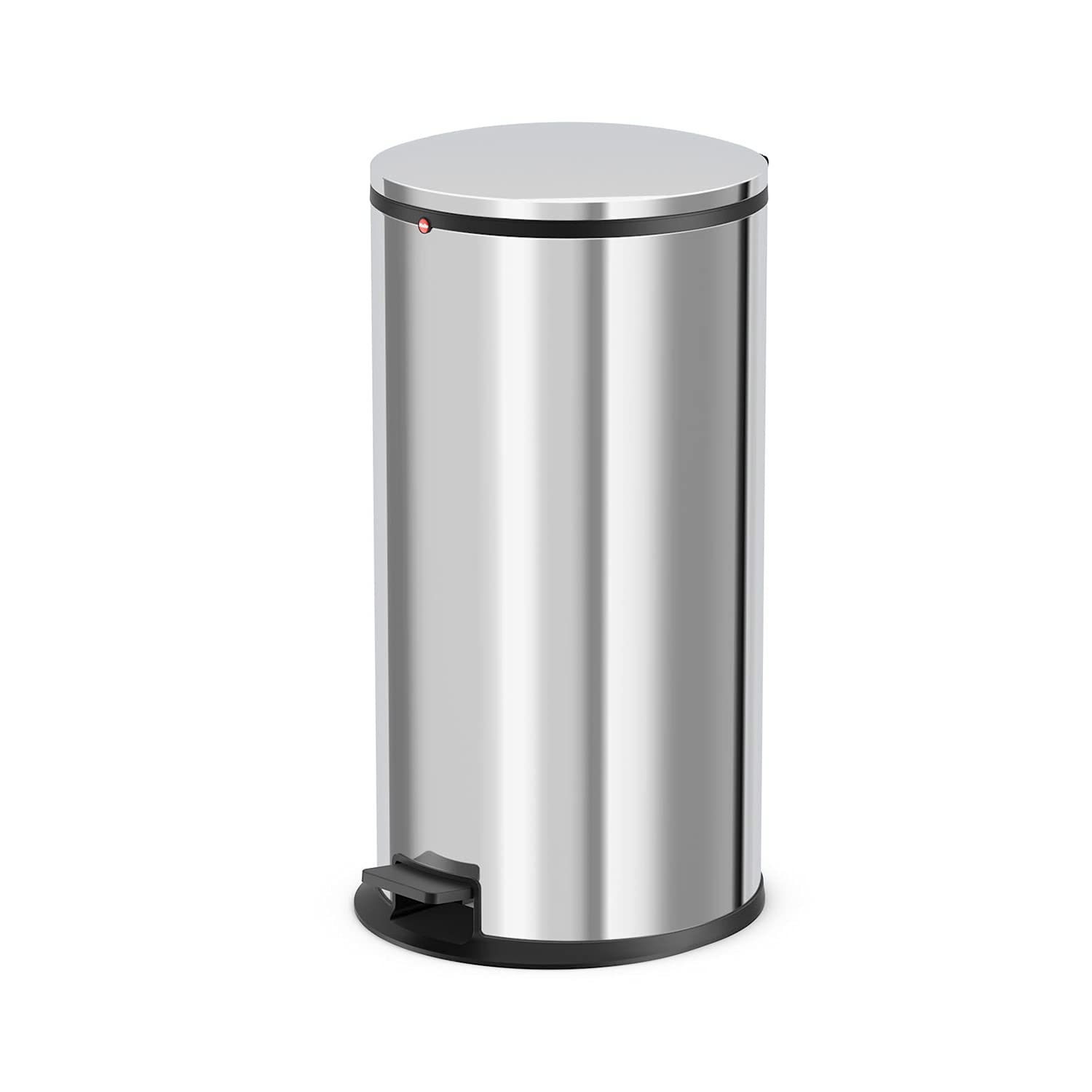 Hailo Pure XL, Mülleimer aus Edelstahl , 44 Liter, Müllbeutel  