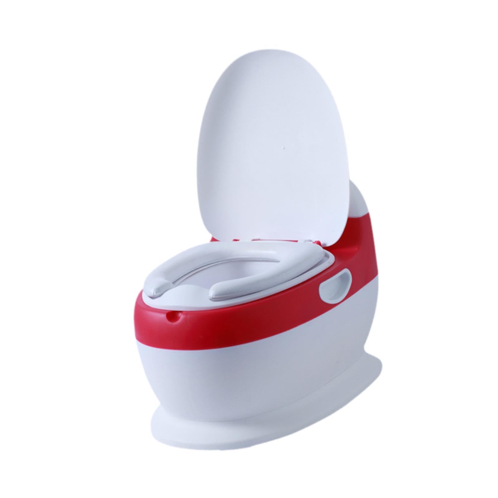 Gralara Potty Training Toilet Kinder Toilettensitz Kleinkind Töpfchen Toilettenstuhl Realistische Optik Ergonomisch mit Weichem PVC Sitz für Jungen Mädch, Rot