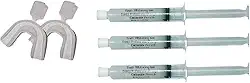 Kit de seringa de gel de clareamento dental de 44% 30 cc com força profissional mais forte e otimizada, bandeja e guia de sombra