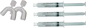 Kit de seringa de gel de clareamento dental de 44% 30 cc com força profissional mais forte e otimizada, bandeja e guia de sombra