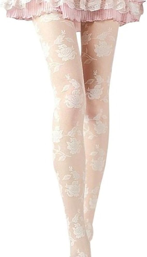 rose pattern tights