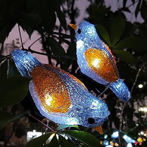 Juesi Outdoor Solar Garden Bird_String Light, 6.5 Ft 5 Led Birds_String Light Fairies Light For Tree Branch Landscape Patio Lawn Balcony Decoration Thanksgiving Christmas Holiday, Waterproof (Gold) #TOP8