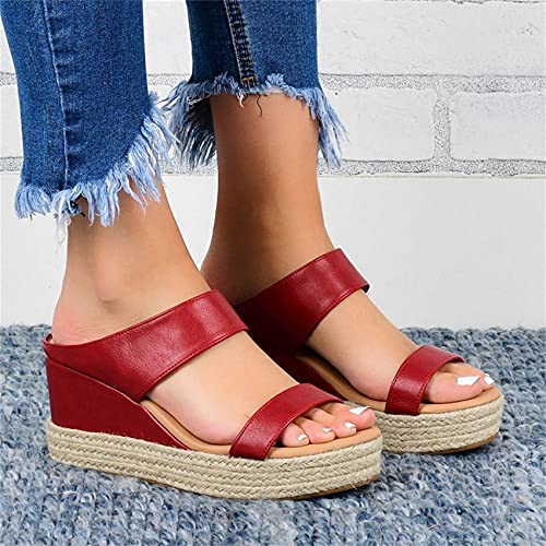 Sandales plateforme compensée femme bout ouvert avec talon épais bleu pour une marche stable