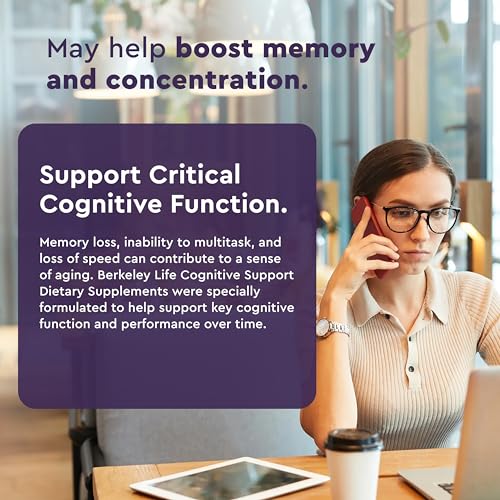 image for Berkeley Life Cognitive Support Supplement - Memory and Focus Aid - fo